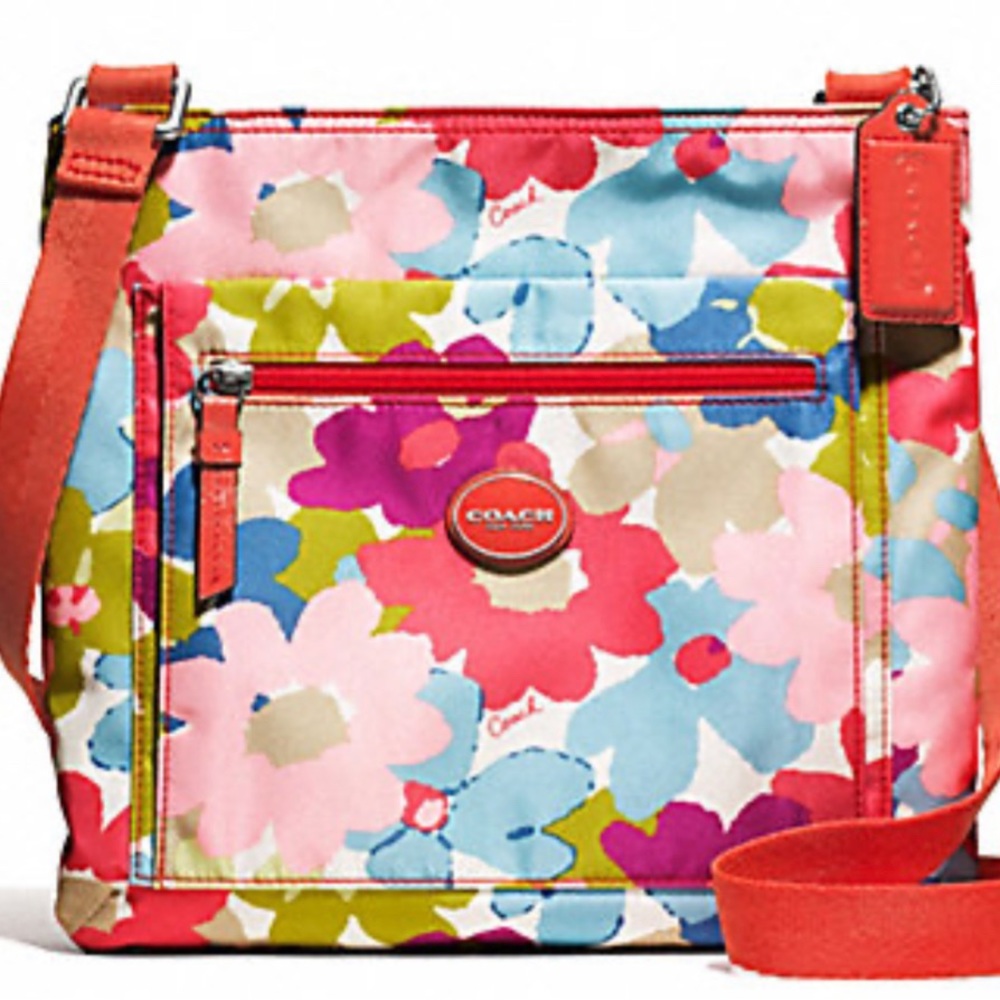 Coach Handbag Floral Print Crossbody